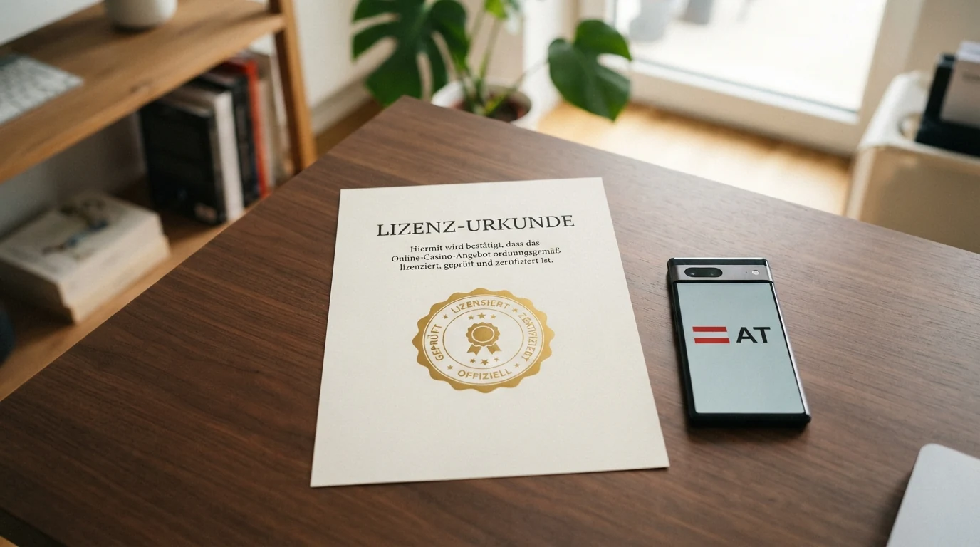 Eine schematische Darstellung der österreichischen Glücksspiel-Regulierungslandschaft: win2day mit BMF-Konzession auf der einen Seite, MGA- und Curaçao-lizenzierte Anbieter auf der anderen