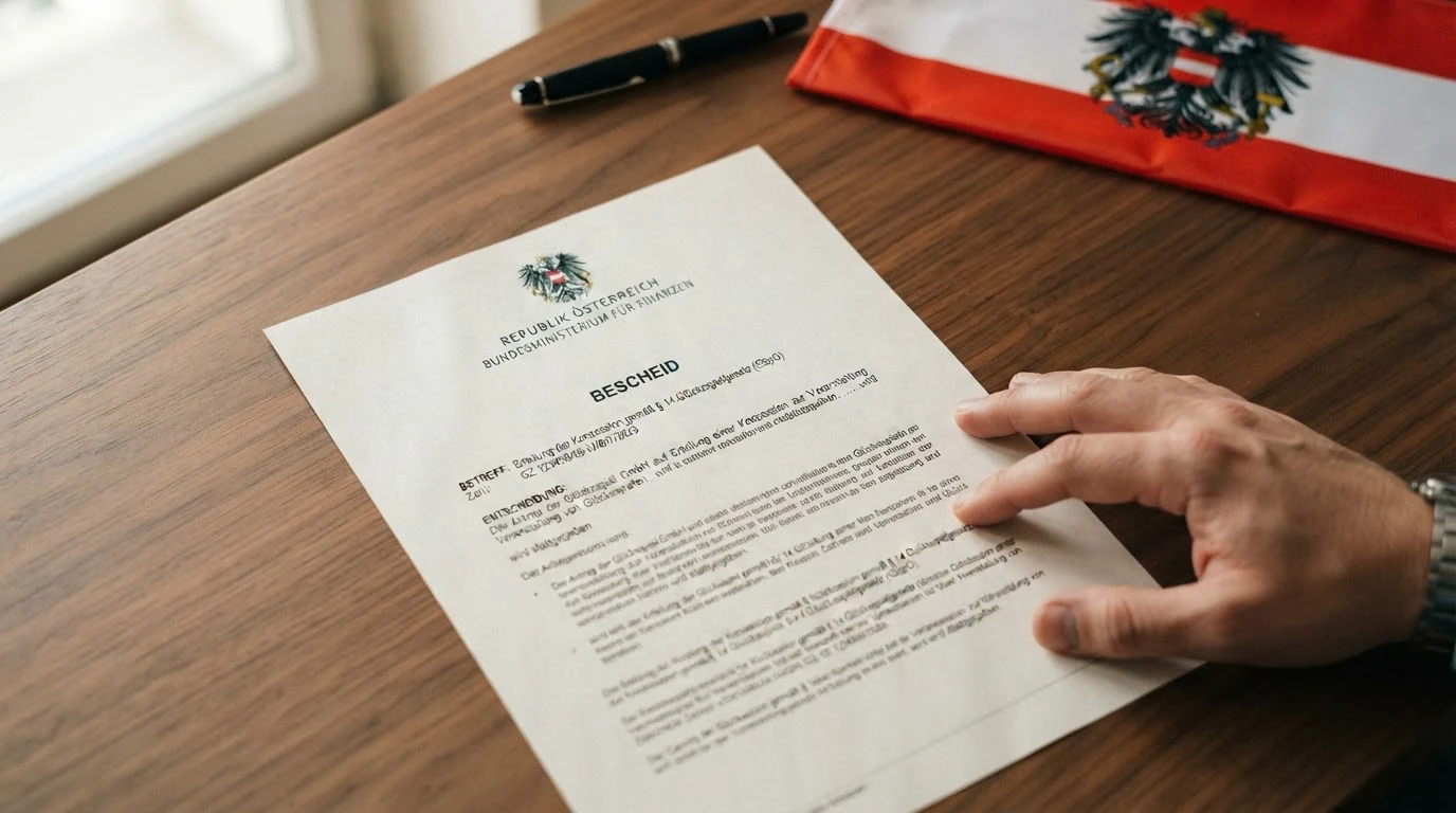 Offizielles Dokument mit österreichischem Bundesadler und juristischem Text zum Glücksspielgesetz