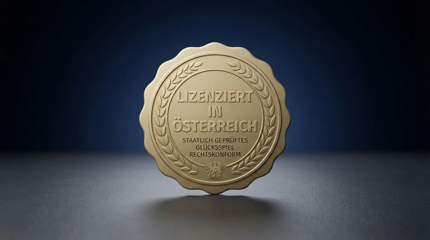 Startseite von win2day mit sichtbarem Hinweis auf die österreichische Glücksspielkonzession und das BMF-Logo