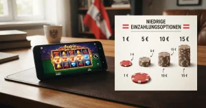 Online Casino mit 1 bis 15 Euro Einzahlung in Österreich 2026